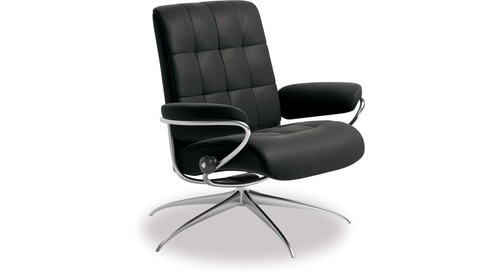 Stressless® London Leather Recliner - Low Back/Star Base Stressless® London Leather Recliner - Low Back/Star Base